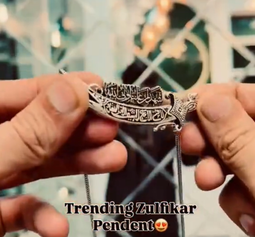 opening zulfiqar sword Necklace