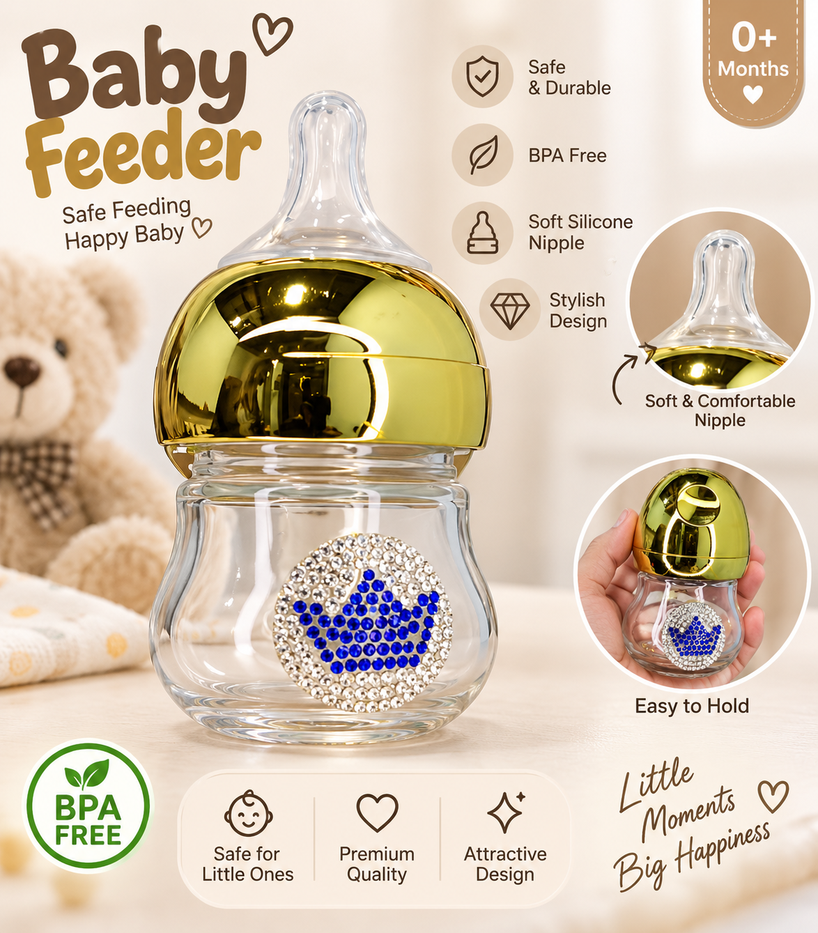 Crystal Crown Baby Feeder