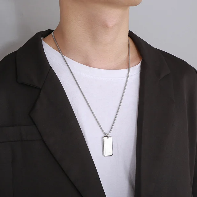 Custom Name onyx Necklace Name on Back